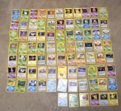 Pokemon 80+ Cards Bulk Lot - Common Vintage 1995 - HEAVILY Played - Image 1