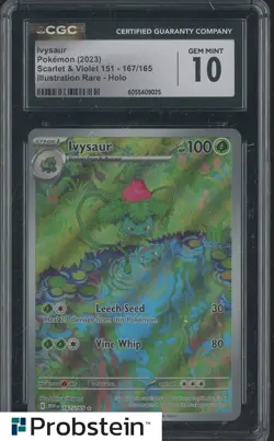 2023 POKEMON MEW EN CARD 151 SCARLET & VIOLET IR #167/165 IVYSAUR CGC 10 - Image 1