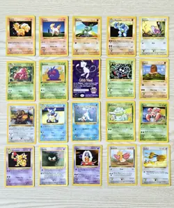 Pokemon Vintage 1999 Base Set Lot of 20 NM-MP Catch Mew Promo Insert Card - Image 1