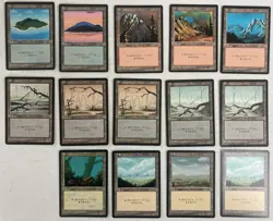 ***14 Card FBB Japanese Basic Land Lot*** MTG 4th Edition Magic Kid Icarus - Image 1