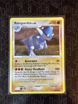 Pokemon TCG Rampardos Reverse Holo 33/123 Mysterious Treasures 2007 Card - Image 3