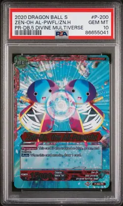 PSA 10 Zen-Oh All-Powerful Divine Multiverse Promo Card Super DBS Z DBZ Heroes - Image 1