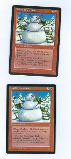 2x Goblin Snowman - Ice Age - Magic The Gathering NM/M (Never Played) - Image 1