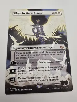 Elspeth, Storm Slayer (Borderless) Tarkir: Dragonstorm Regular Mint Condition - Image 1