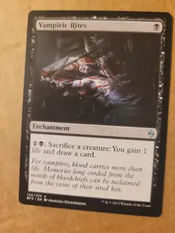 Vampiric Rites #124 Battle for Zendikar LP MTG Magic the Gathering BULK DISCOUNT - Image 1