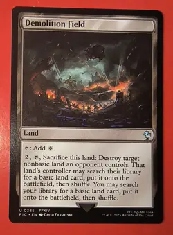 MTG: DEMOLITION FIELD, UNCOMMON REGULAR FINISH, 0385, FIC, NM - Image 1