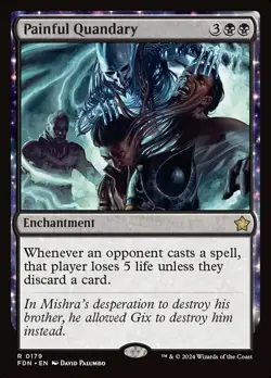 FOIL Painful Qundary - MtG Foundations - NM - Image 1