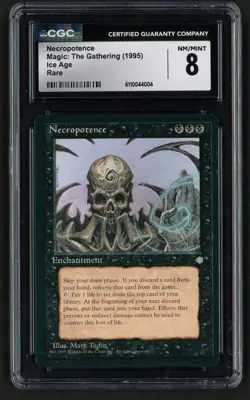 ***CGC 8 Necropotence*** MTG Ice Age Magic Kid Icarus - Image 1