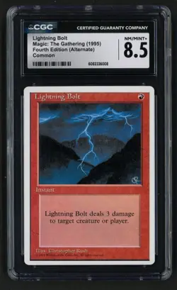 ***CGC 8.5 Lightning Bolt*** MTG Alternate 4th Edition Magic Kid Icarus - Image 1