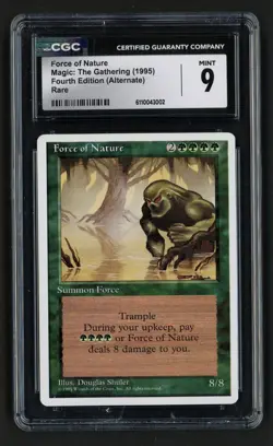 ***CGC 9 Force of Nature*** MTG Alternate 4th Edition Magic Kid Icarus - Image 1