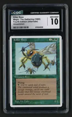 ***CGC 10 Killer Bees*** MTG Alternate 4th Edition Magic Kid Icarus - Image 1