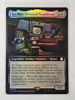 MTG Yes Man, Personal Securitron (Extended Art) (Foil) R 0373 UB: Fallout - Image 1
