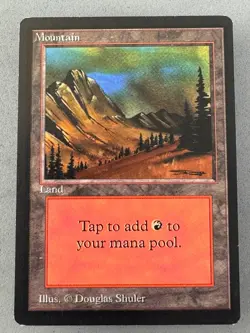 Mountain MTG Beta 299 (C)-Lightly Played Excellent-Vintage Magic: the Gathering - Image 1