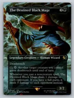The Destined Black Mage (Borderless) Commander: Final Fantasy Foil - Image 1