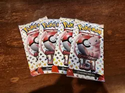 4x Pokemon TCG Scarlet & Violet 151 Booster Pack (Loose Pack Lot) - Image 1
