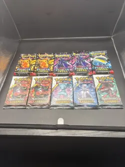 Lot of 10 Pokemon Shining Legends/ Paldean fates Booster Packs Factory Sealed - Image 1