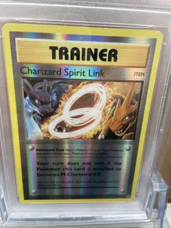 2016 POKEMON XY EVOLUTIONS #75 CHARIZARD SPIRIT LINK PSA 9 - Image 2