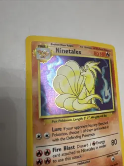 Ninetales Holo Unlimited Rare Pokemon TCG Card 12/102 Base Set LP/MP Vintage - Image 2