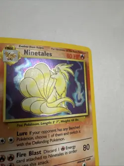 Ninetales Holo Unlimited Rare Pokemon TCG Card 12/102 Base Set LP/MP Vintage - Image 3
