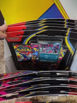 LOT OF 10 TCG PHANTASMAL FLAMES POKEMON SEALED 3-PACK BLISTERS IN DISPLAY BOX! - Image 5