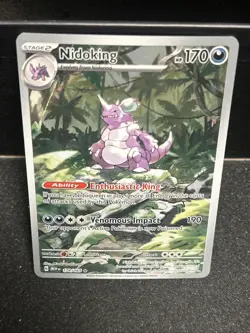 Pokemon TCG Nidoking Scarlet and Violet 151 Illustration Rare Card 174/165 - Image 4