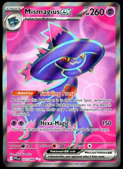 Pokemon TCG Mismagius ex 112/094 2025 Phantasmal Flames Ultra Rare Card - LP - Image 1