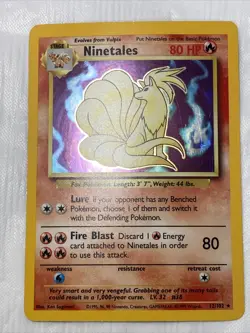 Pokemon TCG Ninetales Base Set 12/102 Holo Unlimited Holo Rare - Image 2