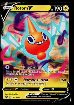 ROTOM V SWSH257 SWSH BLACK STAR PROMOS POKEMON TCG - Image 1
