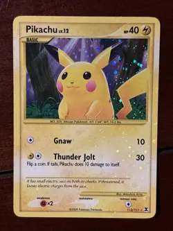 Pokemon Rising Rivals Pikachu 112/111 Secret Holo Rare LP - Image 1
