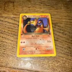 Pokemon TCG Dark Charizard 21/82 Base Set Non-Holo Rare Card LP - Image 2