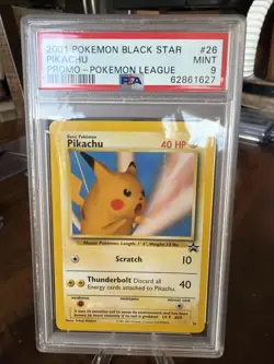 Pikachu 2001 Pokemon Black Star Promo Card 26 Psa Grade 9 - Image 1