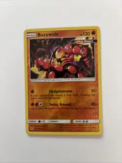 Buzzwole 77/131 Rev Reverse Holo SM Forbidden Light Pokemon NM - Image 1