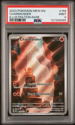 2023 Pokemon Charmander Illustration Rare Holo SV151 168/165 PSA 9 MINT - Image 1