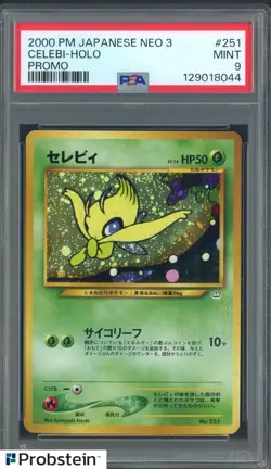 2000 Pokemon Japanese Neo 3 Promo #251 Celebi Holo PSA 9 MINT - Image 1