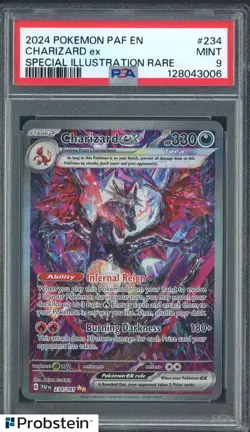 2024 Pokemon PAF EN Special Illustration Rare #234 Charizard ex PSA 9 MINT - Image 1