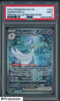 2024 Pokemon PAF EN Special Illustration Rare #233 Gardevoir ex PSA 9 - Image 1