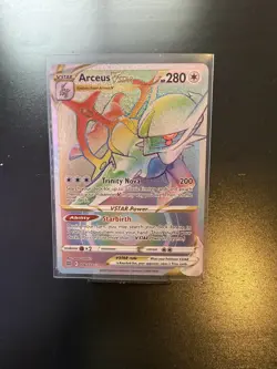 Arceus VSTAR 176/172 Rare Rainbow Brilliant Stars Pokemon Near Mint - Image 2