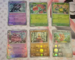 Pokemon Lot Of 6 Master Ball Reverse Holos White Flare/Prismatic Evolutions - Image 1