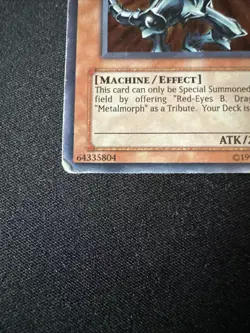 Red-eyes Black Metal Dragon Fmr-001 Heavily Played/damage - Image 3