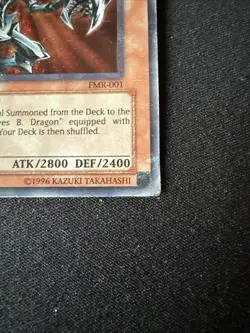 Red-eyes Black Metal Dragon Fmr-001 Heavily Played/damage - Image 4