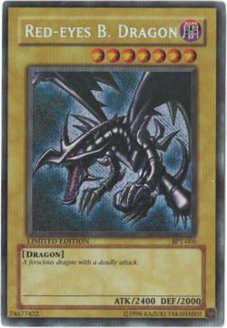 Yu-Gi-Oh! Red-Eyes B. Dragon (NM) Limited Ed Reverse Secret Rare Error BPT-005 - Image 1