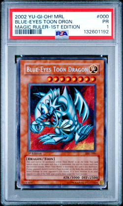 PSA 1 1ST EDITION Blue-Eyes Toon Dragon MRL-000 Magic Ruler Secret Rare YUGIOH - Image 1