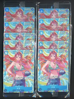 LOT OF (10) One Piece TCG EXCLUSIVE Asia Mini Tin Vol 2 Nami Promo Foil (SEALED) - Image 1