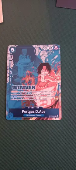 One Piece Card TCG Portgas D Ace OP07-053 Tournament Pack 8 Winner Card - Image 1