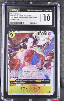 Boa Hancock OP14 112 SR The Azure Sea's Seven ONE PIECE TCG CGC 10 - Image 1