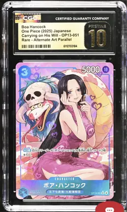 ONE PIECE OP13 051 CARRYING ON HIS WILL BOA HANCOCK ALT ART CGC 10 PRISTINE JPN - Image 1