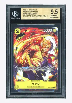 One Piece BGS 9.5 Sanji R 2024 OP03-102 Standard Battle Pack Vol.4 Japanese #1 - Image 1
