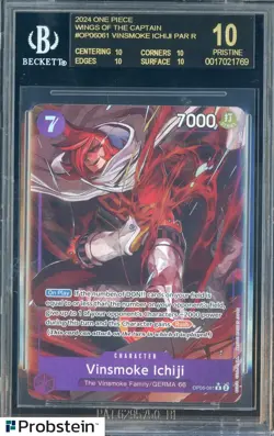 2024 One Piece Wings of the Captain #061 Vinsmoke Ichiji BGS 10 BLACK LABEL - Image 1