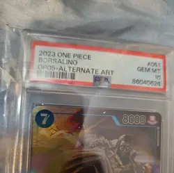 2023 One Piece Borsalino OP05-051 Alternate Art PSA 10 GEM MINT - Image 4