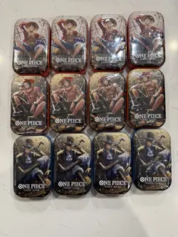 One Piece TCG Tin Pack Set Vol 2 Set (Lot of 12) Factory Sealed - Image 2